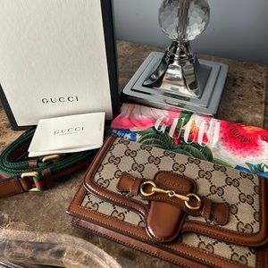 COPY - Gucci Ladyweb convertible wallet bag horsebit